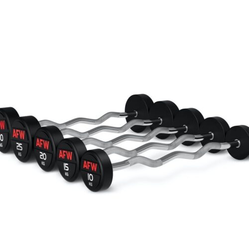 KIT 5 BARRAS Z BICEPS 10KG A 30KG PREMIER AFW