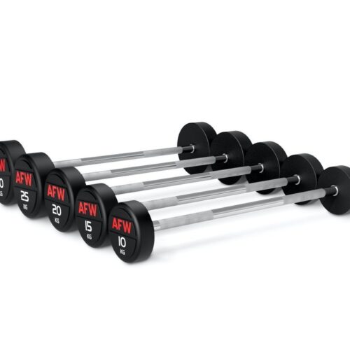 KIT 5 BARRAS RECTAS BICEPS 10KG A 30KG PREMIER AFW