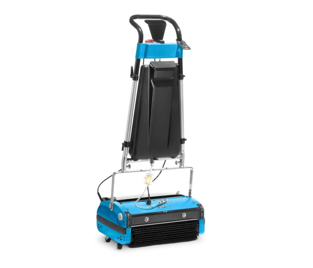 Fregadora para pavimento de caucho